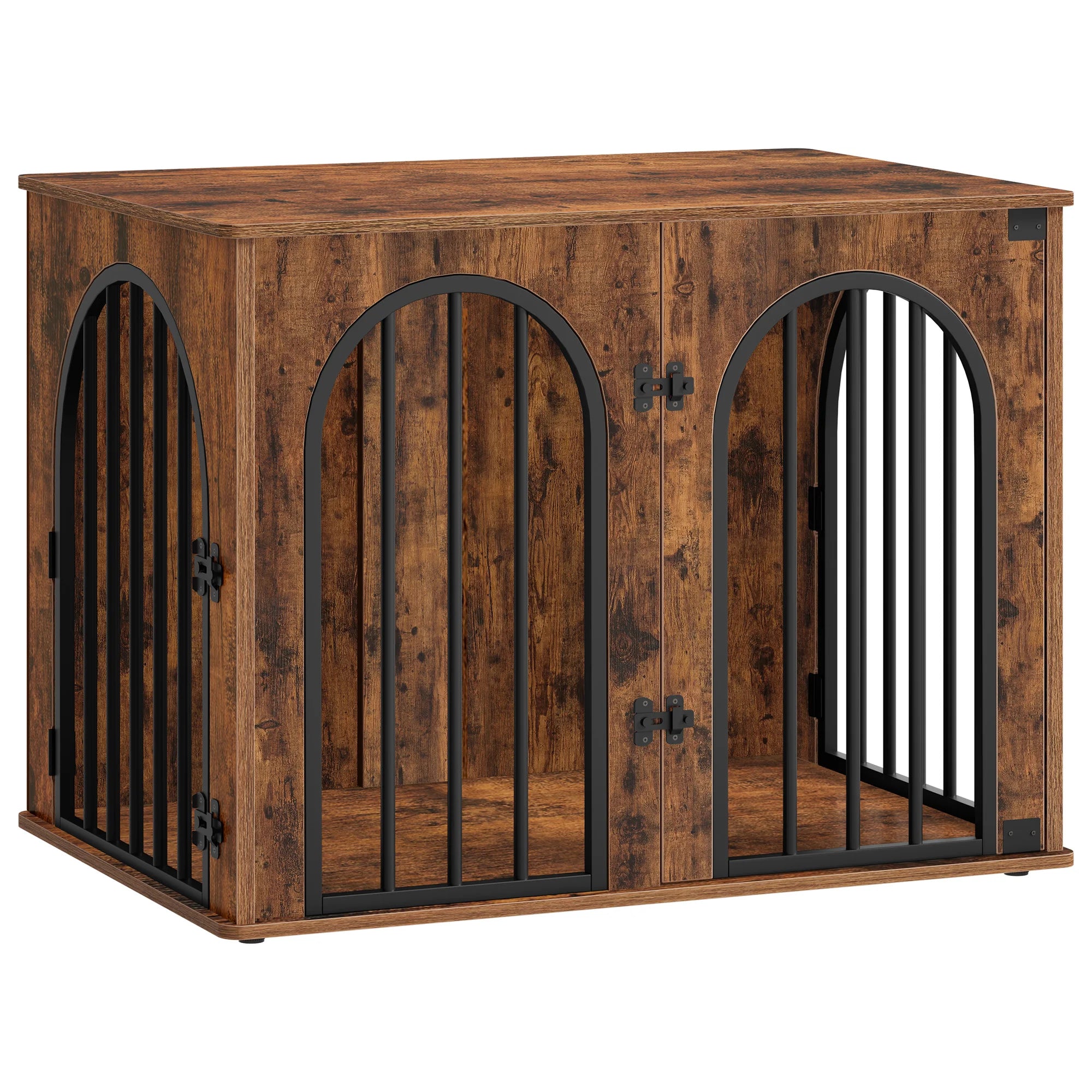 Klatka kennelowa  – mebel 2w1 z łukowymi drzwiami