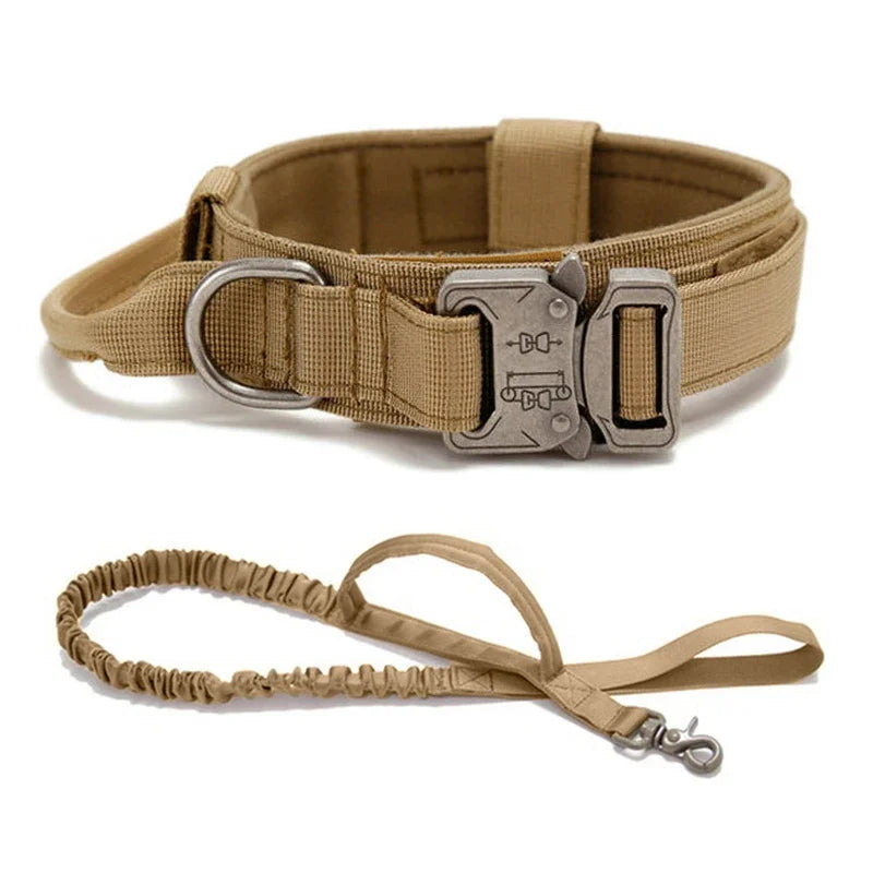 Tactical Dog Collar Set Adjustable Nylon Military Dog Collar Leash For Training Medium Large Dogs German Shepherd Pet Products