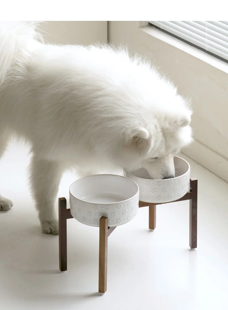 Ceramiczna miska dla psa „Snowflake Relief”