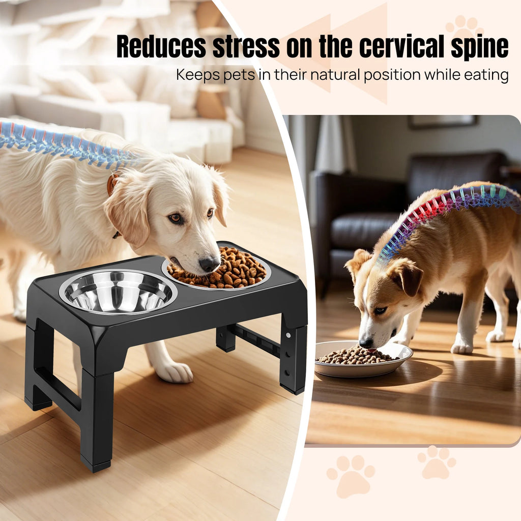 Miski metalowe na stojaku