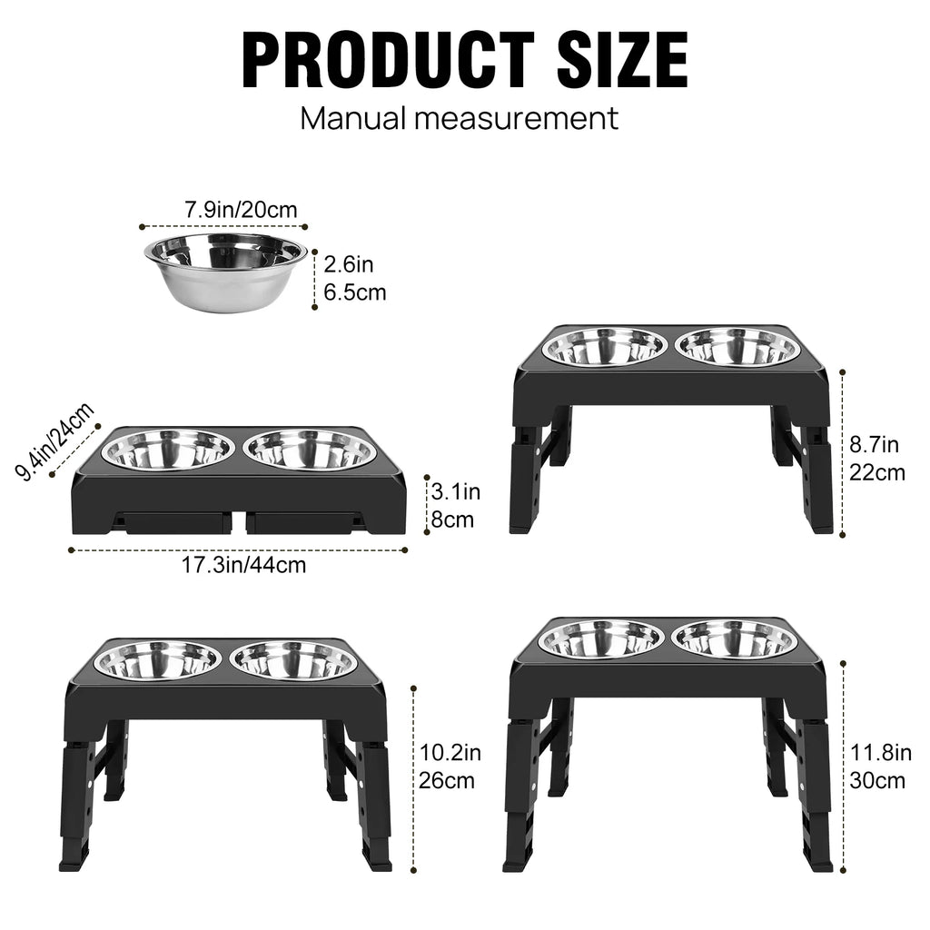 Miski metalowe na stojaku