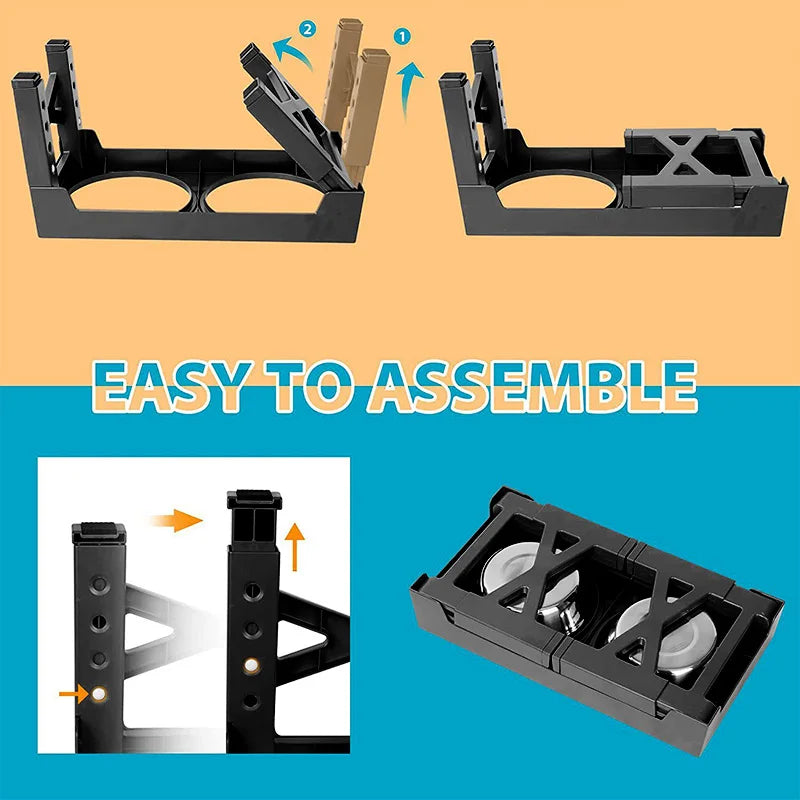 Miski metalowe na stojaku