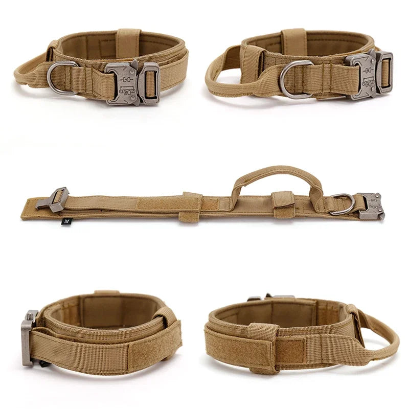 Tactical Dog Collar Set Adjustable Nylon Military Dog Collar Leash For Training Medium Large Dogs German Shepherd Pet Products