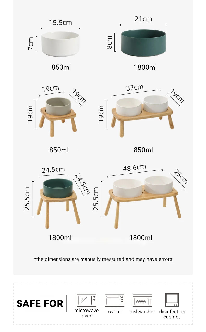 Miski ceramiczne z podstawka